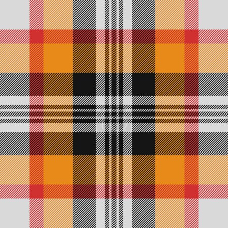 Textile pattern background of plaid vector tartan with a fabric texture check seamless in gainsboro and black colors.