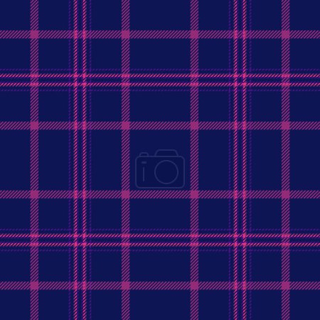 Teal background tartan fabric, bed seamless texture plaid. Professional vector check pattern textile in blue and pink colors.