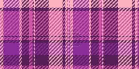Illustration for Figure pattern tartan vector, business check background textile. Improvement seamless fabric texture plaid in pink and magenta color. - Royalty Free Image