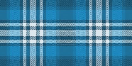 Italian textile tartan plaid, machinery seamless pattern background. Indoor fabric texture check vector in cyan and white colors.