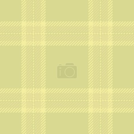 Textile plaid seamless of fabric background texture with a pattern tartan check vector in yellow color.
