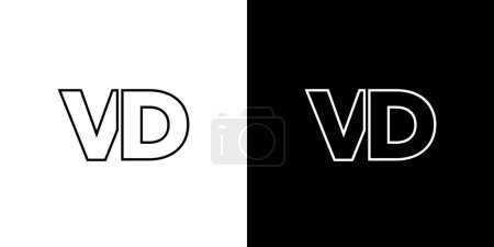 Trendy Buchstaben V und D, VD Logo-Design-Vorlage. Minimaler Monogramm-Initial-Logotyp für die Unternehmensidentität.