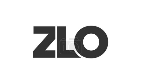 Ilustración de Plantilla de diseño de logotipo ZLO con texto en negrita fuerte y moderno. Logotipo vectorial inicial basado en tipografía simple y mínima. Identidad de empresa de moda. - Imagen libre de derechos