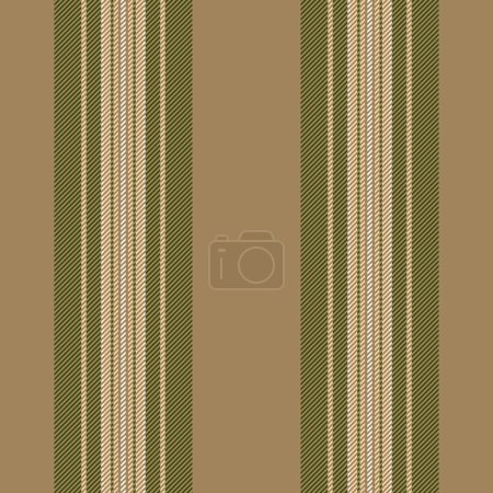 Illustration for Mexican seamless background fabric, contrast pattern textile texture. Factory vector stripe lines vertical in amber and dark color. - Royalty Free Image