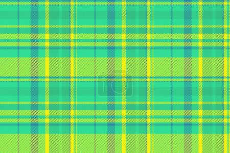 Illustration for Thanksgiving texture pattern seamless, textured background check plaid. British fabric vector textile tartan in mint and bright colors. - Royalty Free Image