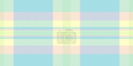 Illustration for 70s plaid vector check, model pattern background seamless. Kilt textile tartan texture fabric in light and lemon chiffon color. - Royalty Free Image