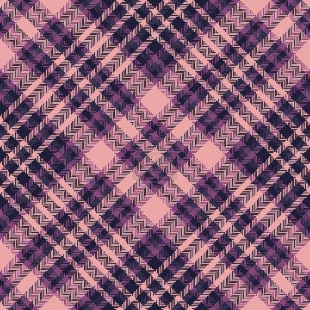 Illustration for Old-fashioned background plaid fabric, multicolored textile pattern check. Quiet tartan seamless vector texture in light and dark colors. - Royalty Free Image