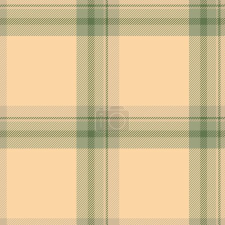 Illustration for Background pattern vector of check textile texture with a fabric plaid tartan seamless in orange and pastel colors. - Royalty Free Image
