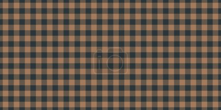Illustration for Female textile vector fabric, creation texture pattern tartan. Checkered check seamless plaid background in dark and orange color. - Royalty Free Image