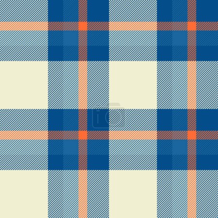 Long fabric check texture, king vector seamless tartan. Layout pattern plaid background textile in cyan and light colors.