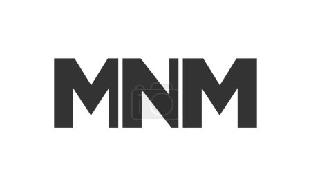 Ilustración de Plantilla de diseño de logotipo MNM con texto en negrita fuerte y moderno. Logotipo vectorial inicial basado en tipografía simple y mínima. Identidad de empresa de moda. - Imagen libre de derechos