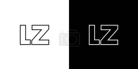 Lettre tendance L et Z, modèle de conception de logo LZ. Logotype initial à base de monogramme minimal pour l'identité de l'entreprise.