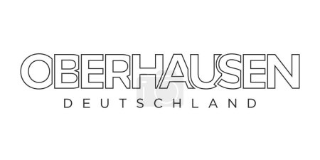 Oberhausen Deutschland, modern and creative vector illustration design featuring the city of Germany for travel banners, posters, web, and postcards.