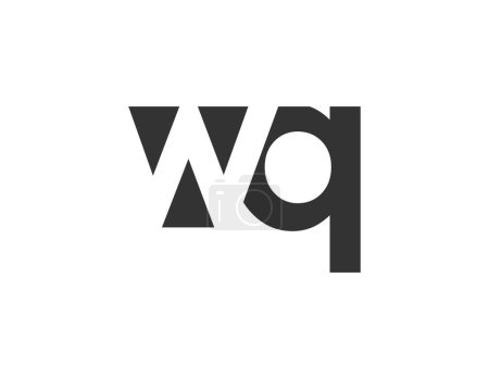 WQ créatif géométrique initiale basé logo moderne et minimal. Lettre w q polices à la mode.