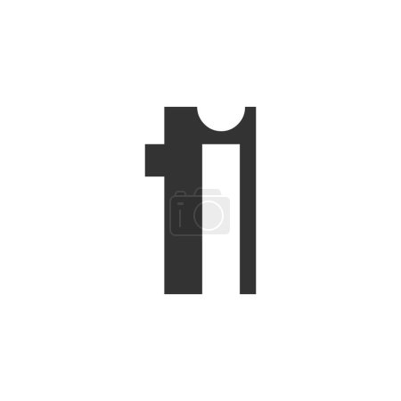 TI creative geometric initial based modern and minimal logo. Letter t i trendy fonts.