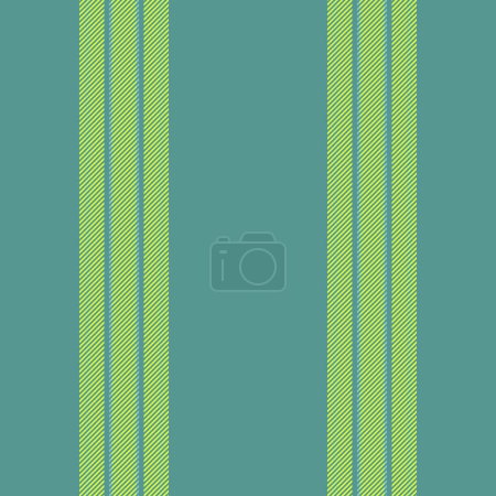 Identity texture vector stripe, intricate lines seamless pattern. Grungy textile vertical background fabric in teal and lime color.