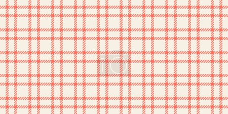 Illustration for Native pattern vector seamless, towel check texture tartan. Linen fabric plaid background textile in linen and red color. - Royalty Free Image