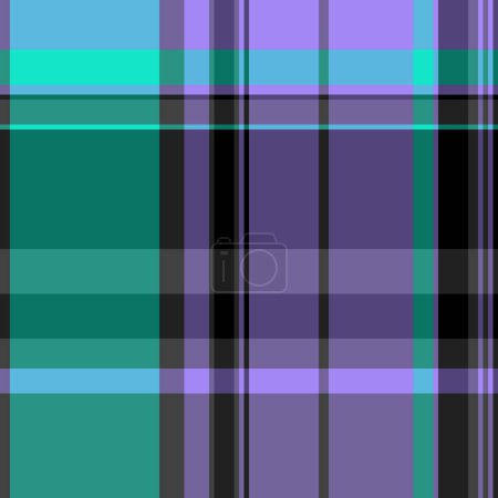 Illustration for Improvement pattern texture seamless, menu fabric textile vector. Tissue tartan check background plaid in indigo and black color. - Royalty Free Image