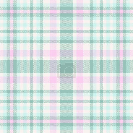 Illustration for Layer fabric plaid tartan, colour textile check pattern. Graph vector seamless background texture in light and white colors. - Royalty Free Image