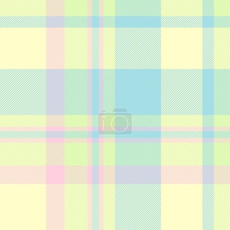 Tile background vector tartan, sheet seamless pattern fabric. Attire plaid texture check textile in light and lemon chiffon colors.