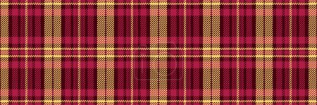 Satin pattern texture plaid, straight textile check tartan. Fancy seamless fabric background vector in red and dark color.
