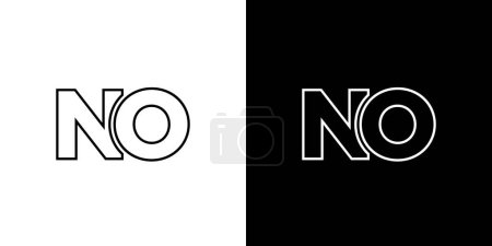 Lettre tendance N et O, NO modèle de conception de logo. Logotype initial à base de monogramme minimal pour l'identité de l'entreprise.