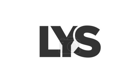 Ilustración de Plantilla de diseño de logotipo LYS con texto en negrita fuerte y moderno. Logotipo vectorial inicial basado en tipografía simple y mínima. Identidad de empresa de moda. - Imagen libre de derechos