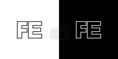 Trendy letter F and E, FE logo design template. Minimal monogram initial based logotype for company identity.