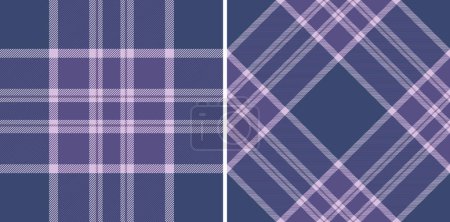 Motif vectoriel plaid de texture textile sans couture avec un fond de vérification de tissu tartan. Couleurs nocturnes. Conception d'identité géométrique unique.
