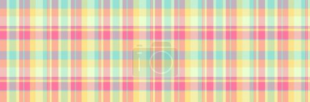 Scarf background check plaid, close up fabric tartan textile. Simple texture seamless pattern vector in yellow and red color.