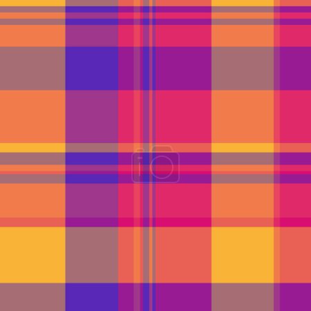 Pattern texture textile of background vector plaid with a tartan seamless check fabric in red and pink colors.