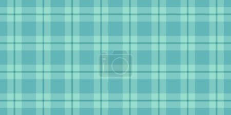 Throw textile background vector, yuletide fabric seamless check. Tidy pattern tartan texture plaid in teal and pastel teal color.