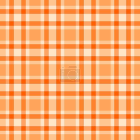 Patrón de fondo a cuadros de tartán textil vector con una textura sin costuras de tela de verificación en colores naranja y bisque.