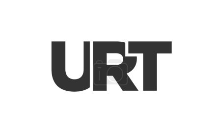 Modèle de conception de logo URT avec un texte gras fort et moderne. Logotype vectoriel initial comportant une typographie simple et minimale. Identité de l'entreprise tendance.
