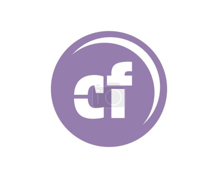 CF sport emblem or team logotype. Ball logo with a combination of Initial letter C and F for balls shop, sports company, training, club badge.