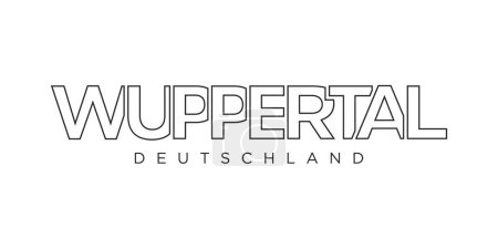 Wuppertal Deutschland, modern and creative vector illustration design featuring the city of Germany for travel banners, posters, web, and postcards.