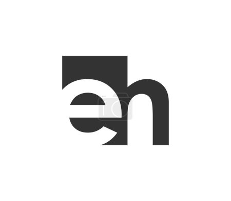 EH kreative geometrische Ausgangsbasis modernes und minimalistisches Logo. Buchstabe e h trendige Schriften.