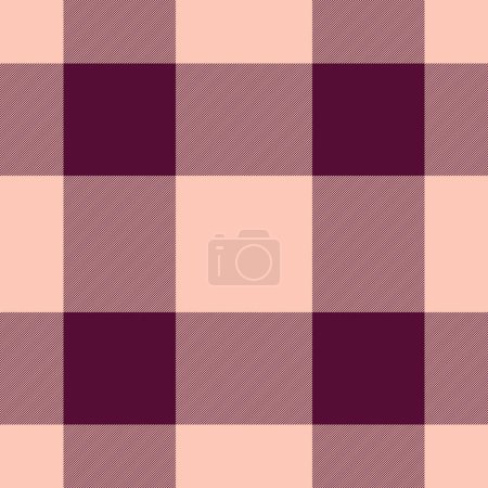 Tough plaid seamless check, art textile background texture. Post pattern vector fabric tartan in light and pink colors.