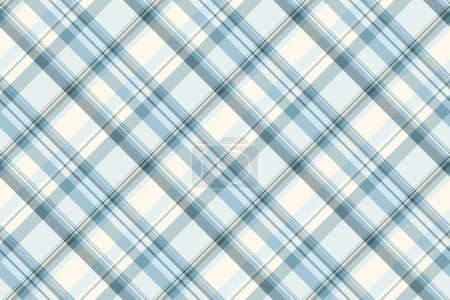 Background plaid fabric of check textile texture with a seamless pattern vector tartan in light and white colors.