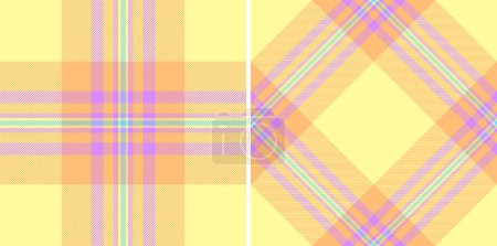 Vector Textur kariert aus nahtlosem Hintergrundmuster mit einem Stoff-Karo-Textil-Tartan. Set in Regenbogenfarben. Bilderrahmenideen.