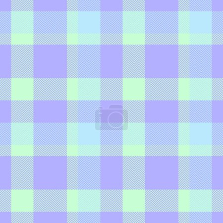 Hipster seamless tartan texture, length plaid pattern background. School vector textile check fabric in light and indigo colors palette.