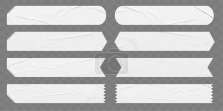 Téléchargez les illustrations : Stickers Vecteur Blanc bannières étiquettes étiquettes de différentes formes gabarit conception - en licence libre de droit
