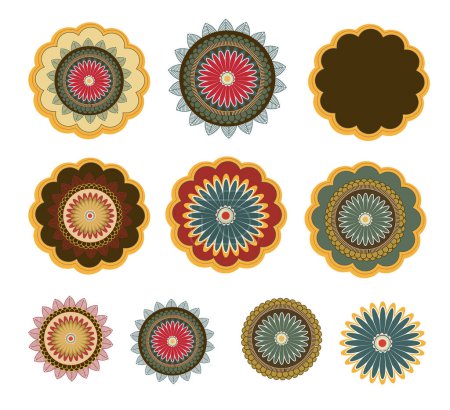 Illustration for Vector mandala floral oriental for pattern design - Royalty Free Image