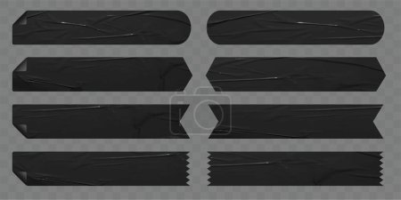 Ilustración de Vector black Stickers banners labels tags of different shapes template design - Imagen libre de derechos