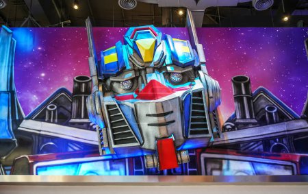 Photo for BANGKOK,THAILAND - Oct 21, 2022 : The Replica of Optimus Prime robot promoting feature film movie display at cinema - Royalty Free Image