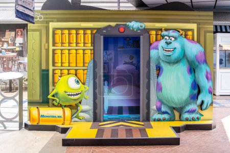 Photo for BANGKOK, THAILAND, 19 April 2023 - A beautiful standee of a movie called Monsters, Inc display at the cinema to promote the movie - Royalty Free Image