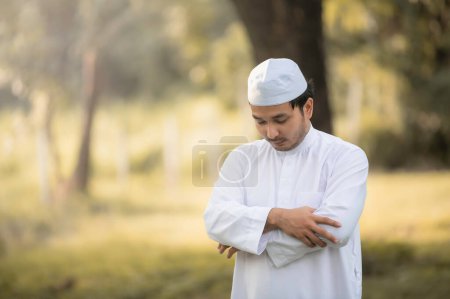 Photo for Asian islam man prayer,Young Muslim praying,Ramadan festival concept - Royalty Free Image