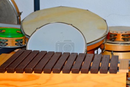 Photo for Metallophone, school instruments Orff. - Royalty Free Image