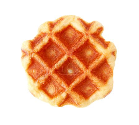 Photo for Delectable Belgian Liege Waffle isolated on White Background - Royalty Free Image