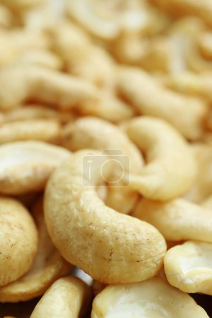 Closeup of Pile of Dried Cashew Nut Kernels